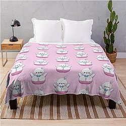 Zayne Spring Snowman Plushie - Love and Deep Space Fanart Throw Blanket