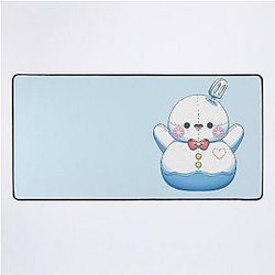 Zayne Happy Snowman Plushie Love and Deep Space Fanart Desk Mat