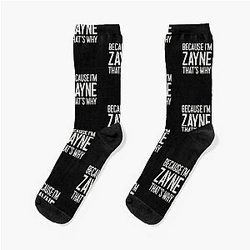 Because Im Zayne That's Why Funny Personalized Name Socks