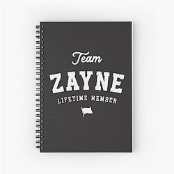 Team Zayne Lifetime Member Funny Spiral Notebook