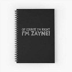 Of Course I'm Right Zayne Personalized Name Spiral Notebook