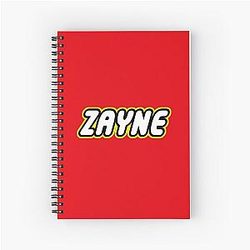 Zayne Bricks Birthday Plastic Blocks For Zayne Spiral Notebook