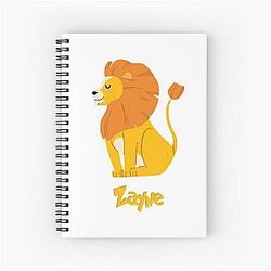 Zayne Lion Baby Boy Wild Animal Name Notebook