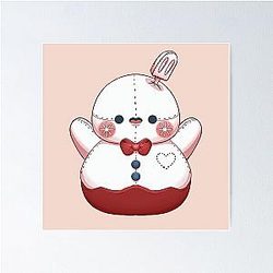 Zayne Warm Snowman Pelushie - Love Fanart Poster
