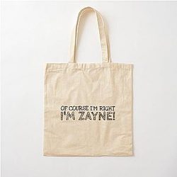 Of Course I'm Right Funny Zayne Personalized Name Cotton Tote Bag