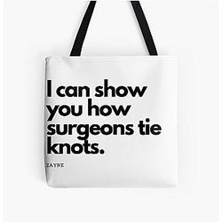 Love and Deepspace Zayne sticker I can show you how to tie knots. All Over Print Tote Bag