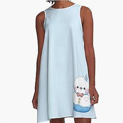 Zayne Happy Snowman Pelushie A-Line Dress