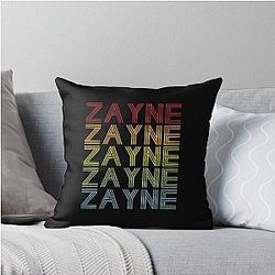 Zayne Name T Shirt - Vintage Retro Zayne Name Gift Item Tee Throw Pillow