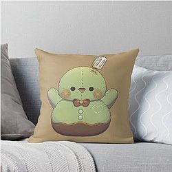 Zayne Matcha Snowman Pelushie - Love and Fanart Throw Pillow