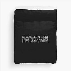 Of Course I'm Right Funny Personalized Name Zayne Duvet Cover