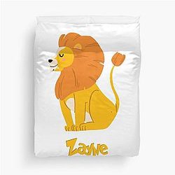 Zayne Lion Baby Boy Wild Animal Name Duvet Cover