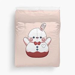 Zayne Warm Snowman Plushie - Love and Deep Space Fanart Duvet Cover