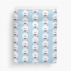 Love and Space Snowman Duvet Cover