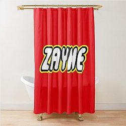 Zayne Trending Bricks Birthday Plastic Block Shower Curtain