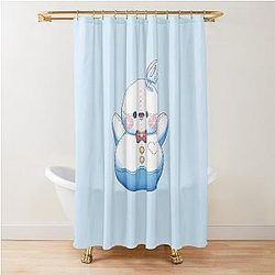 Zayne Snowman Pelushie Love and Deep Space Fanart Shower Curtain