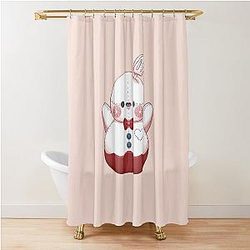 Zayne Warm Snowman Plushie Love and DeepSpace Fanart Shower Curtain