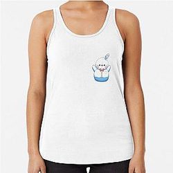 Zayne Happy Snowman Pelushie Love DeepSpace Fanart Racerback Tank Top