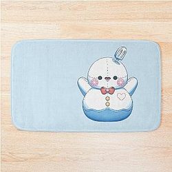 Zayne Happy Snowman Pelushie Love and Deep Space Fanart Bath Mat