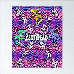 Zeds Dead Festival Psychedelic Pattern Poster