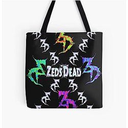 Zeds Dead Festival Holographic Tie Dye Fan Art Pattern All Over Print Tote Bag