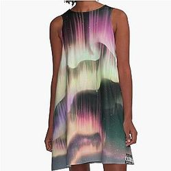 Zeds Dead Northern Lights A Line Dress