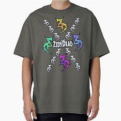 Zeds Dead Festival Holographic Tie Dye Fan Art Pattern Oversized T-Shirt