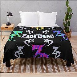 Zeds Dead Festival Tie Dye Fan Art Pattern Throw Blanket