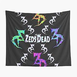 Zeds Dead Festival Holographic Tie Dye Fan Art Pattern Tapestry