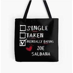 I Love Zoe Saldana All Print Tote Bag