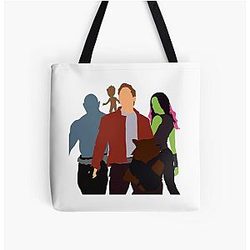 Chris Pratt, Zoe Saldana, Dave Bautista All Over Print Tote Bag