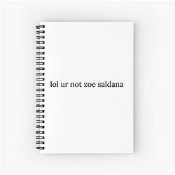 Zoe Saldana Spiral Notebook