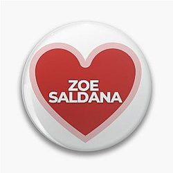 I Heart Zoe Saldana Pin