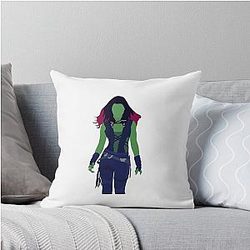 Zoe Saldana Suit Art Throw Pillow