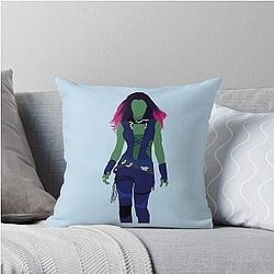 Zoe Saldana Guardians of the Galaxy Character Art Throw Pillow