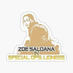 Zoe Saldana in Special Ops: Lioness sticker