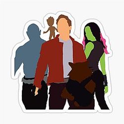 Chris Pratt, Zoe Saldana, Dave Bautista Sticker