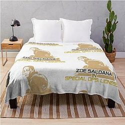 Zoe Saldana in Special Ops Lioness throw blanket