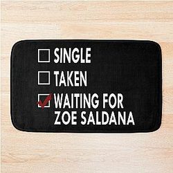 Waiting for Zoe Saldana Bath Mat