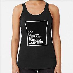 Zoe Saldana Is My Only Valentine Racerback Tank Top