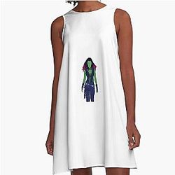 Zoe Saldana A-Line Dress