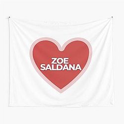 I Heart Zoe Saldana Tapestry