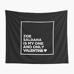 Zoe Saldana Is My Valentine Tapestry