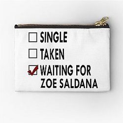 Waiting for Zoe Saldana Black Zipper Pouch