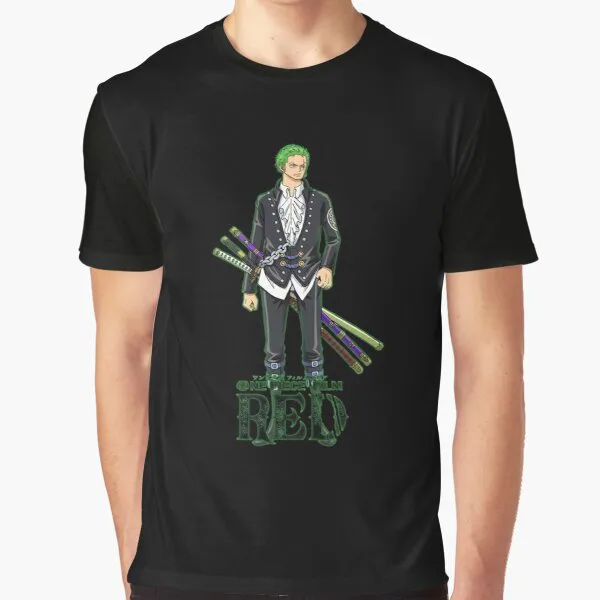 One Piece Film: Red T-shirts - Roronoa Zoro Graphic T-Shirt | One
