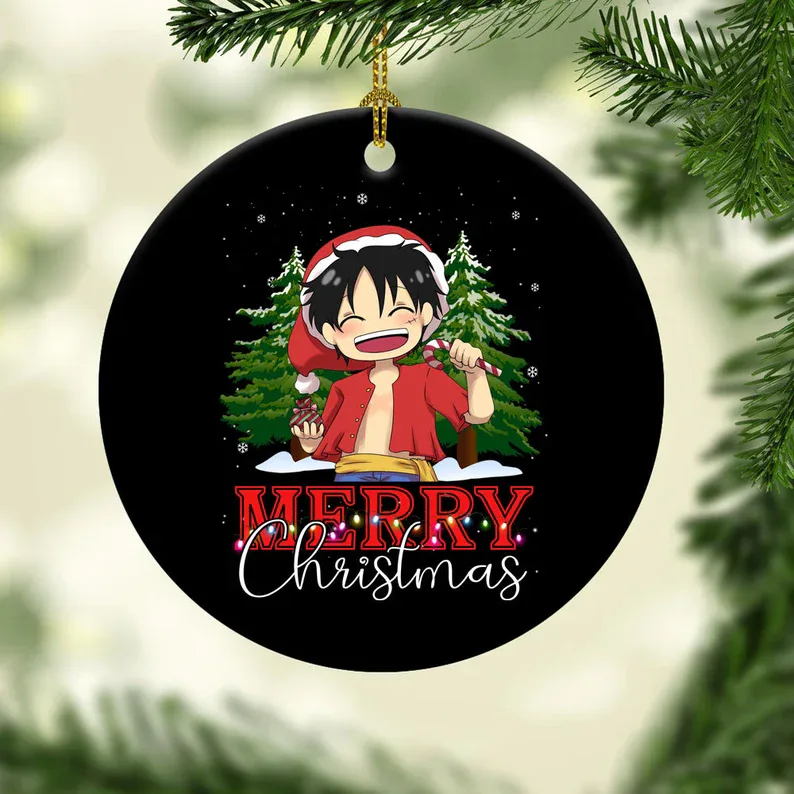 Luffy One Piece Xmas Ornament Multi Shapes | One Piece Store