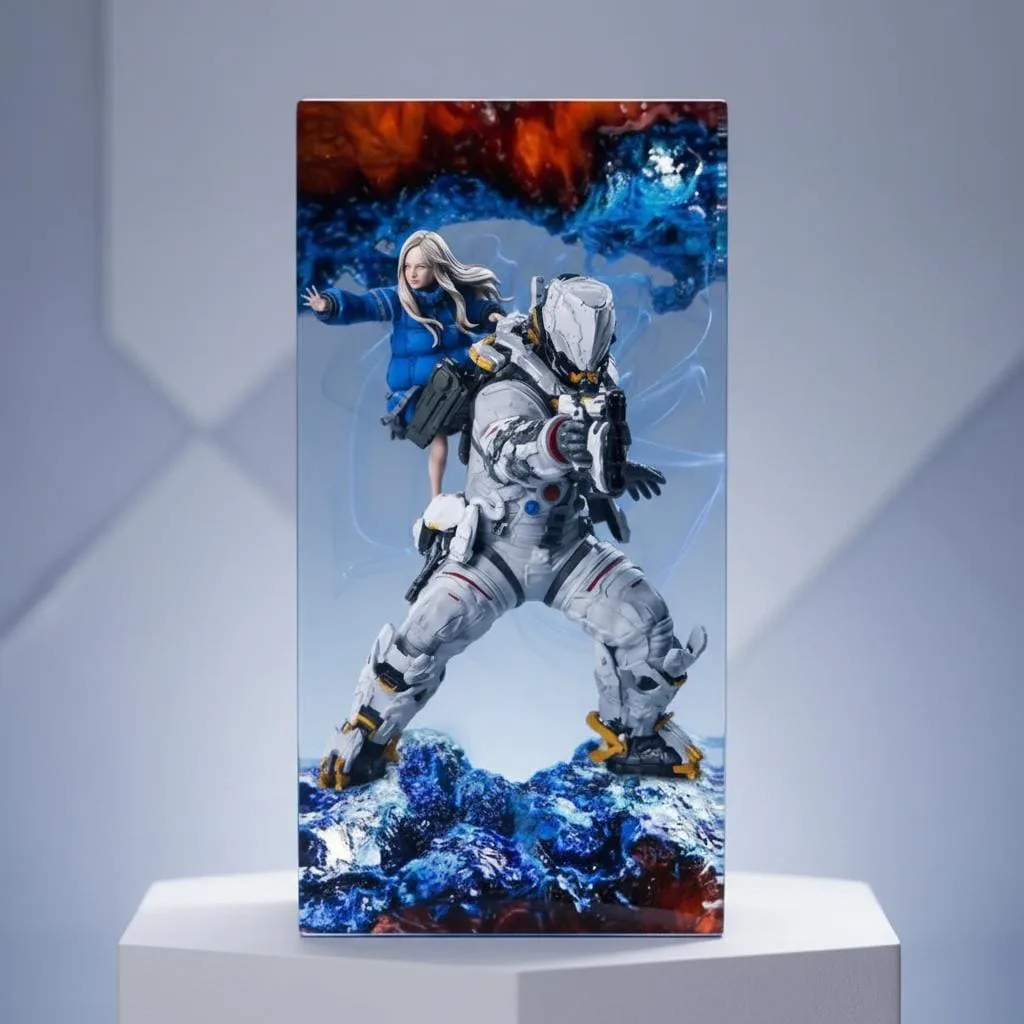 Galaxy-inspired resin art by DATKEY