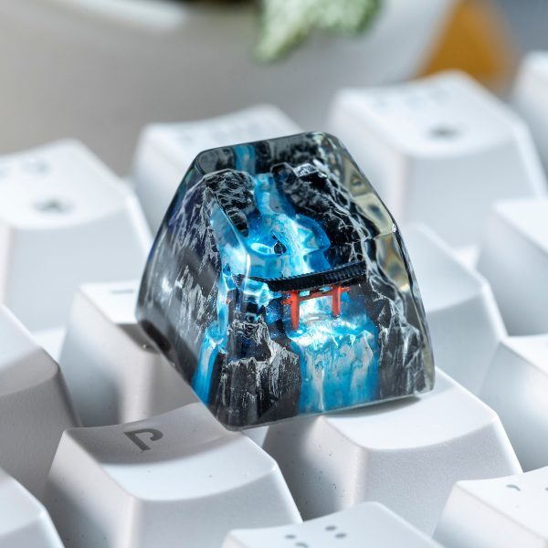 Winter Torii Gate Keycap, Japanese Gate, Artisan Keycap, Keycap for MX Cherry Switches Keyboard, Handmade Gift