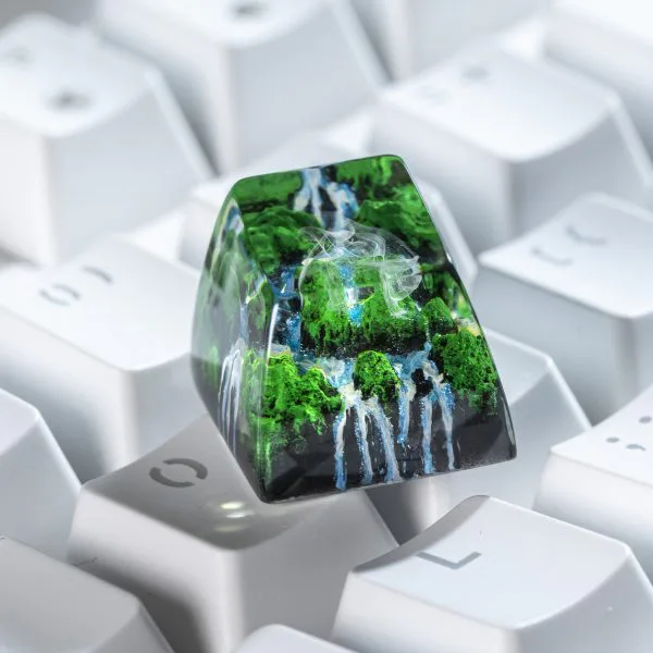 Mystery Forest Keycap, Nature Keycap, Landscape Keycap, Artisan Keycap, SA Profile Keycap, Handmade Gift