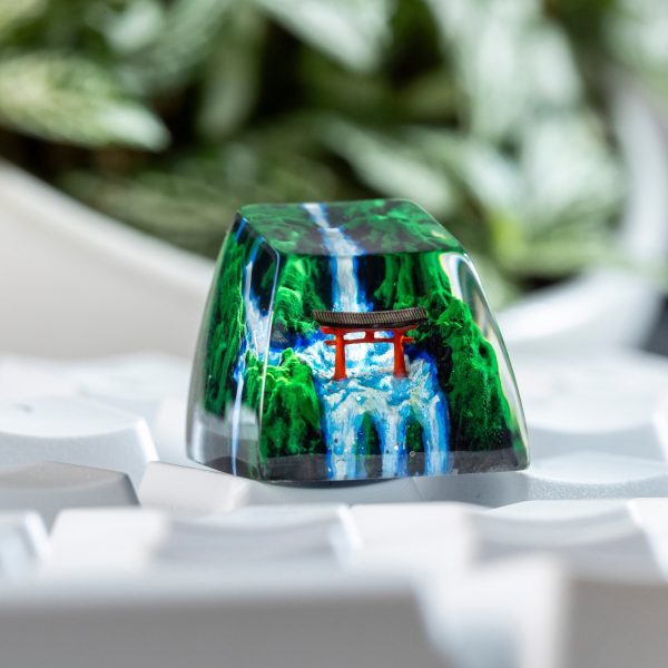 Spring Torii Gate Keycap, Japanese Torii Gate, Landscape Keycap, Artisan Keycap, Keycap for MX Cherry Switches, Christmas Gift Idea