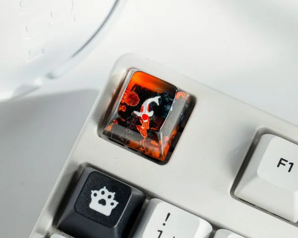 ONLY 12 USD Koi Fish Keycap, Artisan Keycap, Japanese Koi, Keycap for Mx Cherry Switches Mechanical Keyboard, Gift for Him
